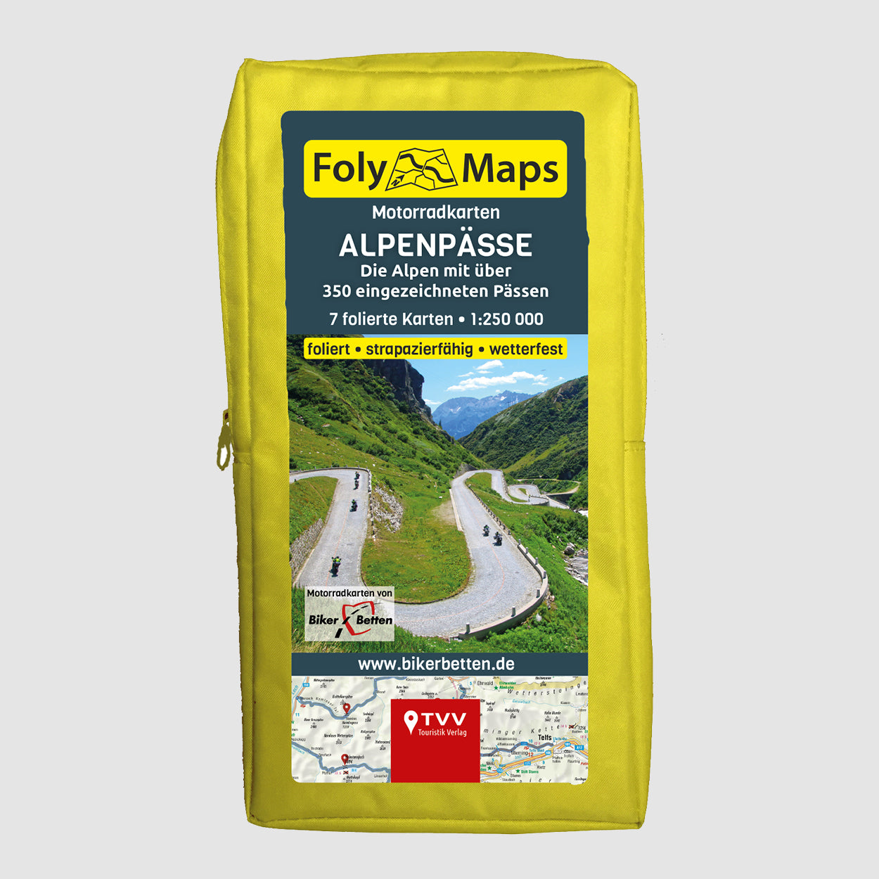alpenpässe rennrad karte FolyMaps Motorradkarten SET Alpenpässe – Touristik Verlag