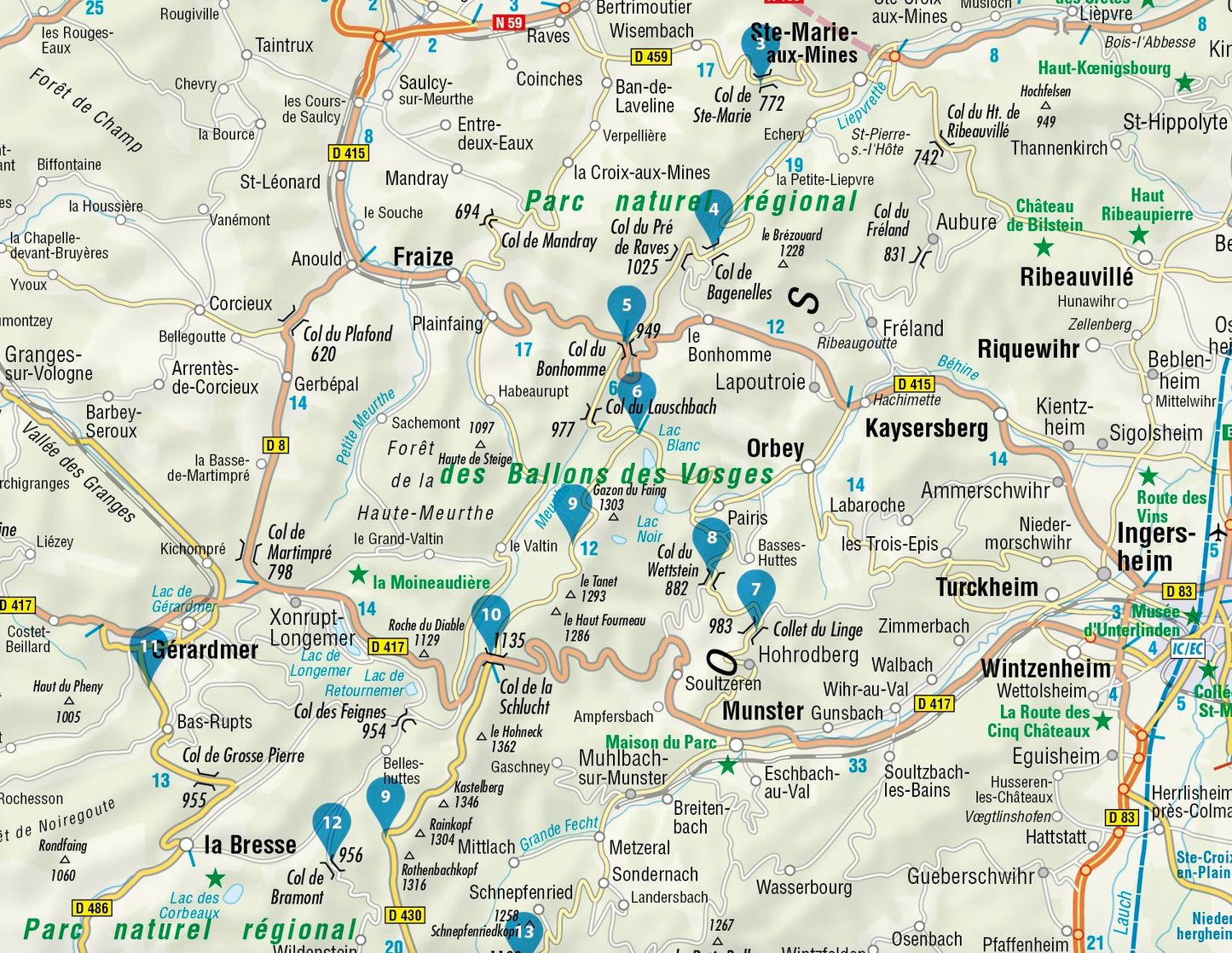 FolyMaps Karte Vogesen