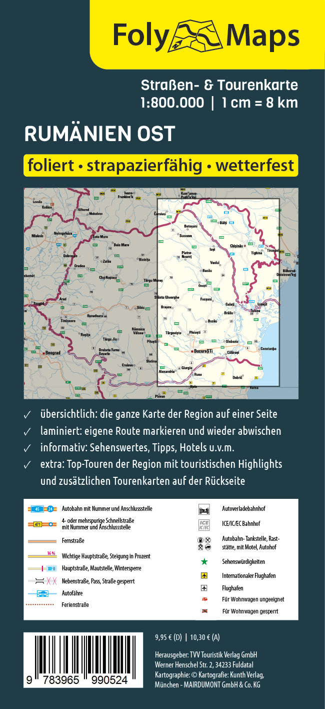 FolyMaps Karte Rumänien Ost