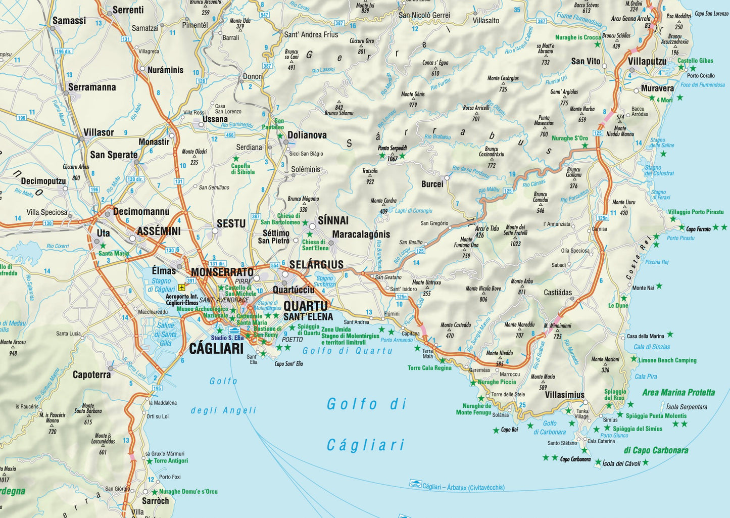 FolyMaps Karte Sardinien Süd