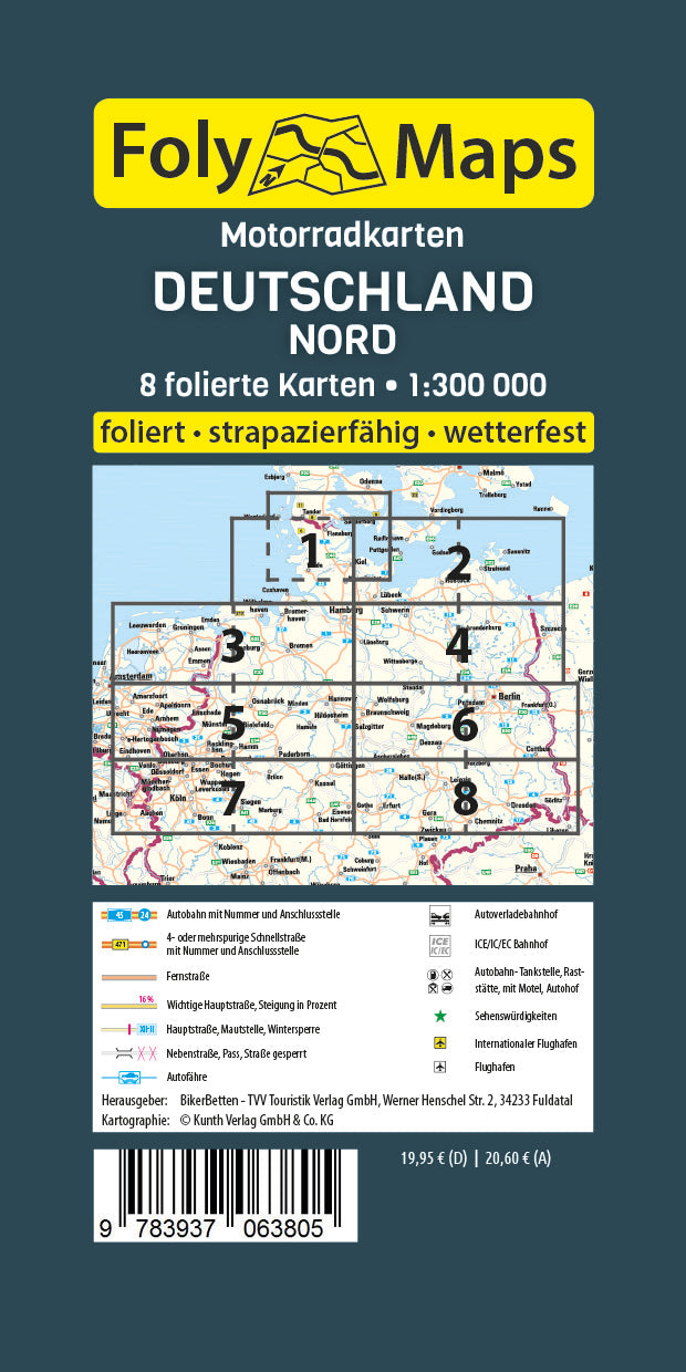 FolyMaps Motorradkarten SET Deutschland Nord