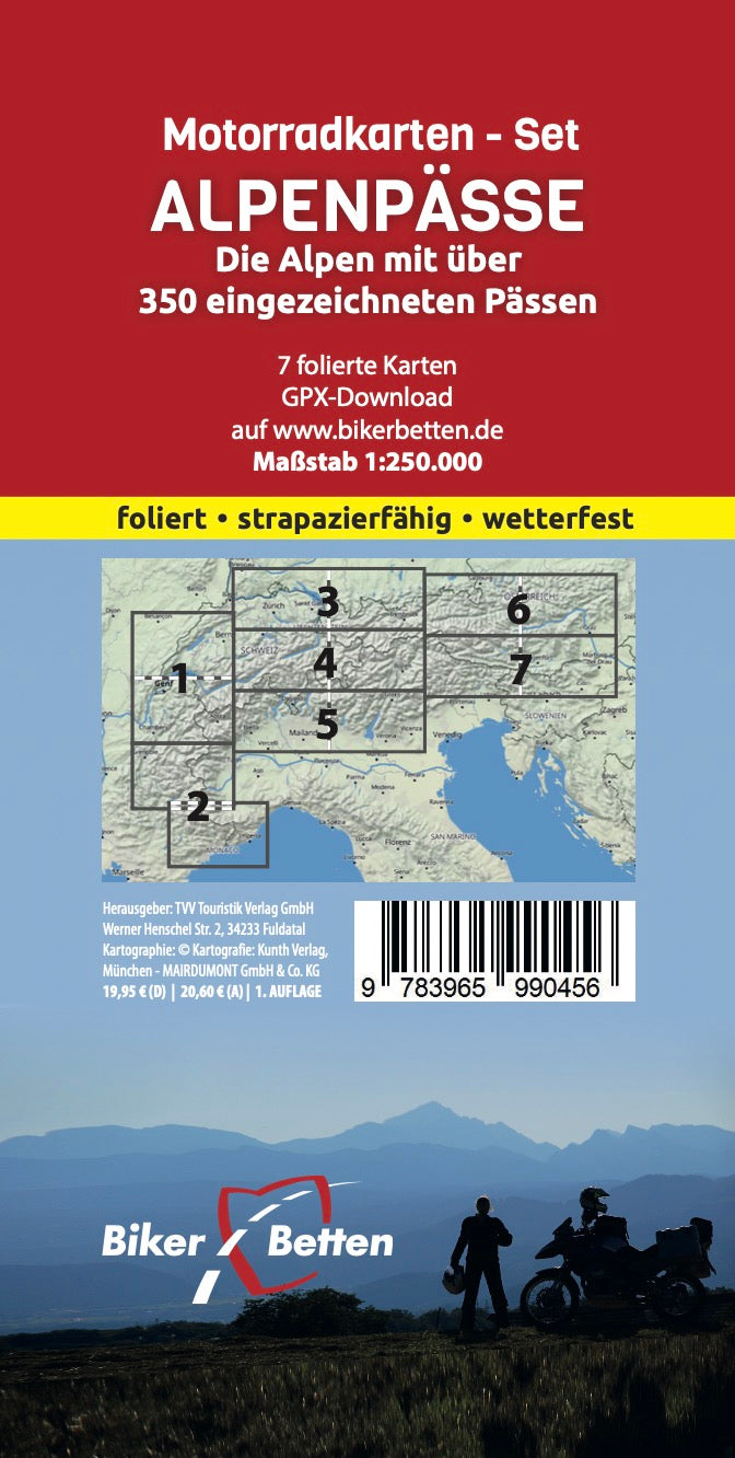 FolyMaps Motorradkarten SET Alpenpässe