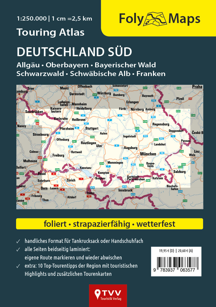 FolyMaps Touring Atlas Deutschland Süd