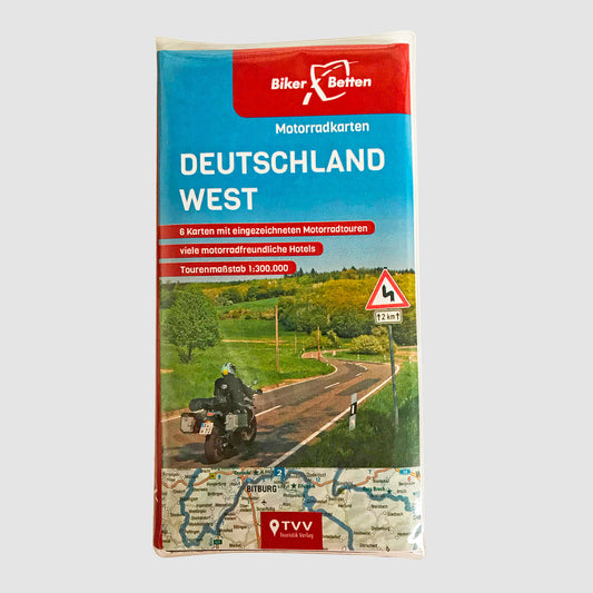 Motorradkarten Set Deutschland West