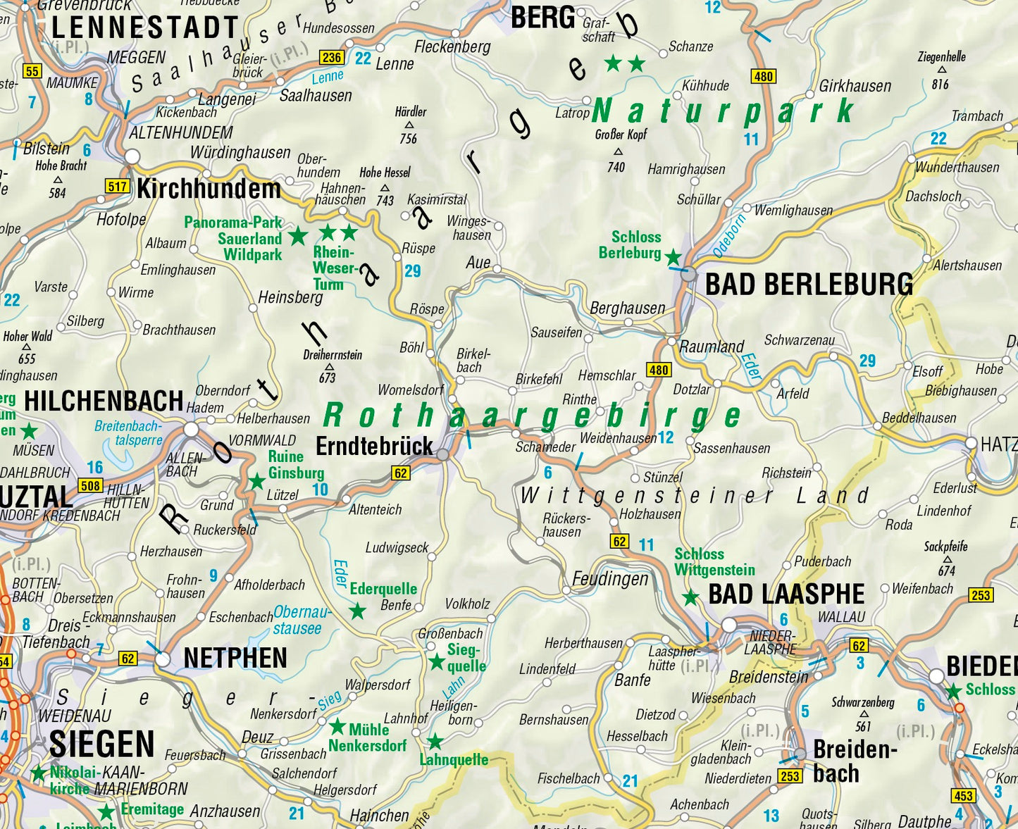 FolyMaps Karte Sauerland | Ederbergland