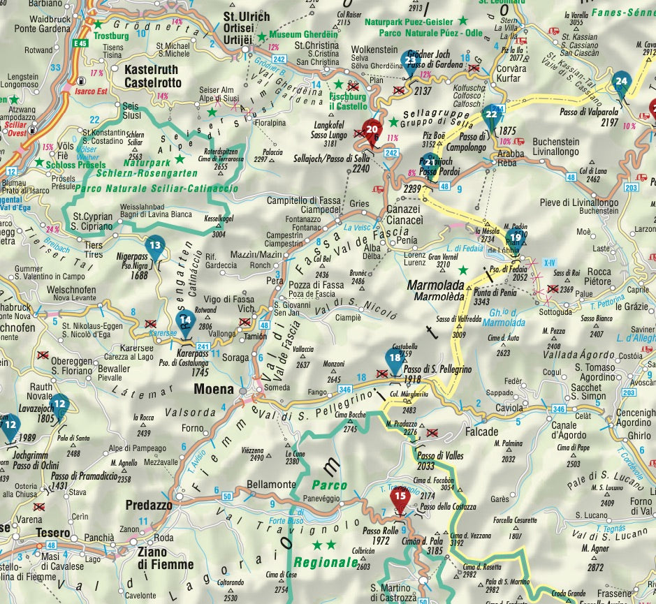 FolyMaps Karte Südtirol | Dolomiten