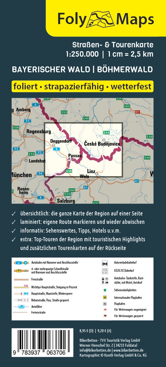 FolyMaps Karte Böhmerwald | Bayerischer Wald