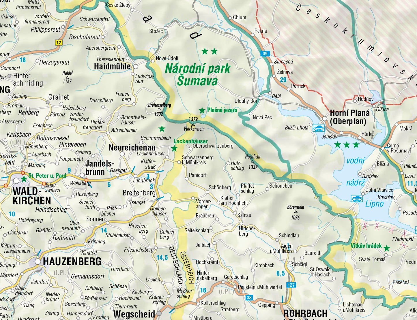 FolyMaps Karte Böhmerwald | Bayerischer Wald