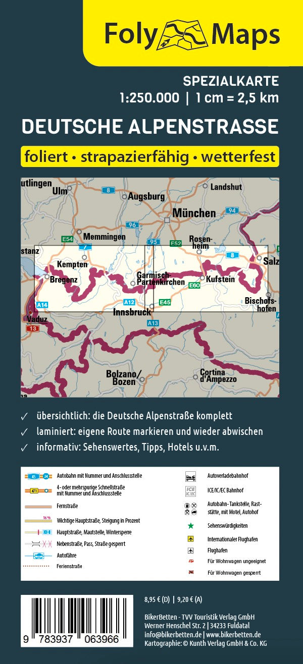 FolyMaps Karte Deutsche Alpenstraße