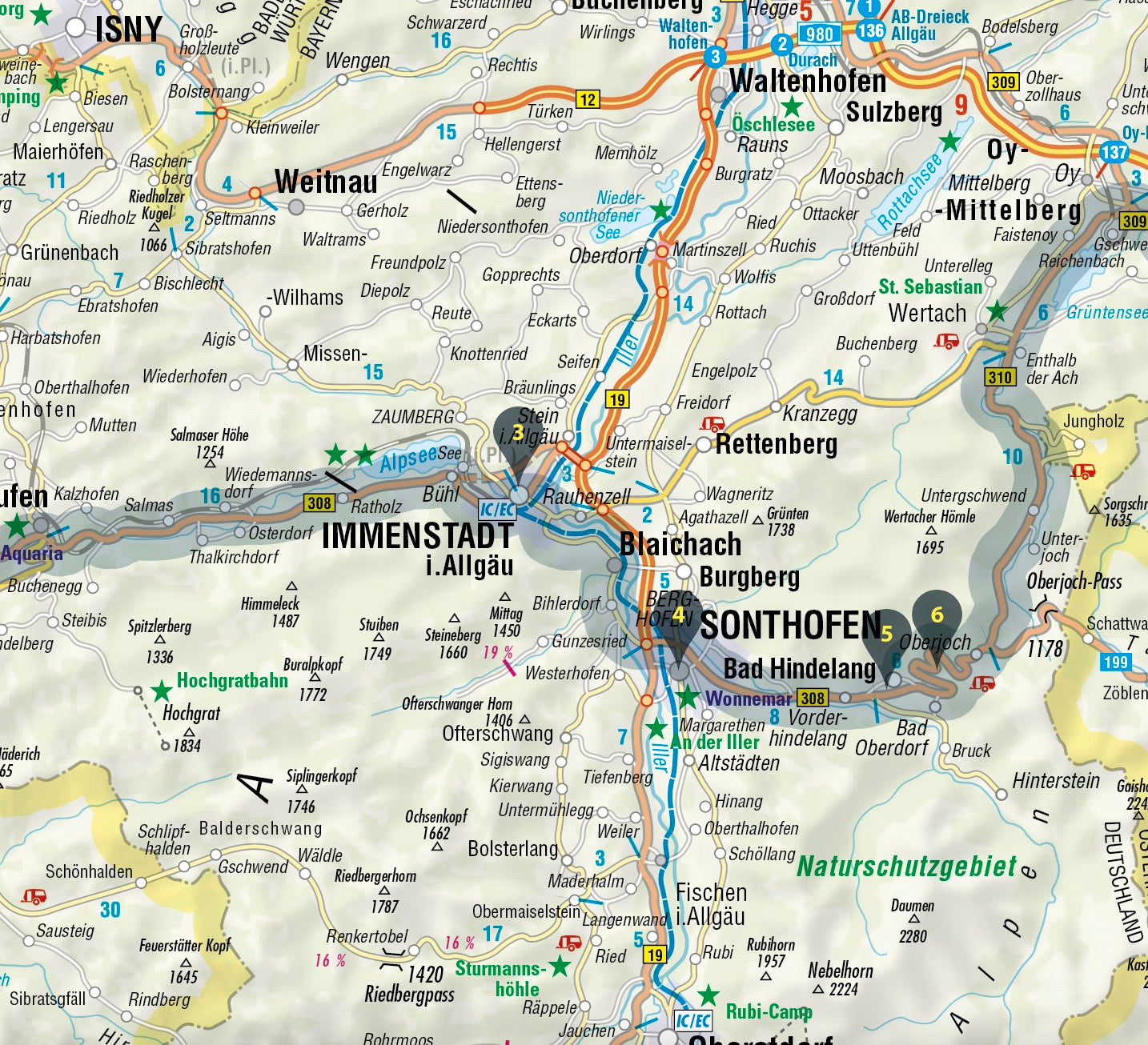 FolyMaps Karte Deutsche Alpenstraße