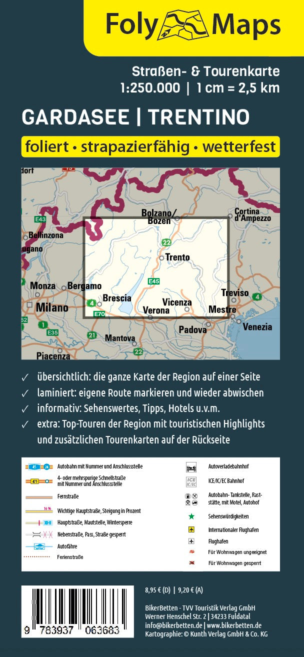 FolyMaps Karte Gardasee | Trentino