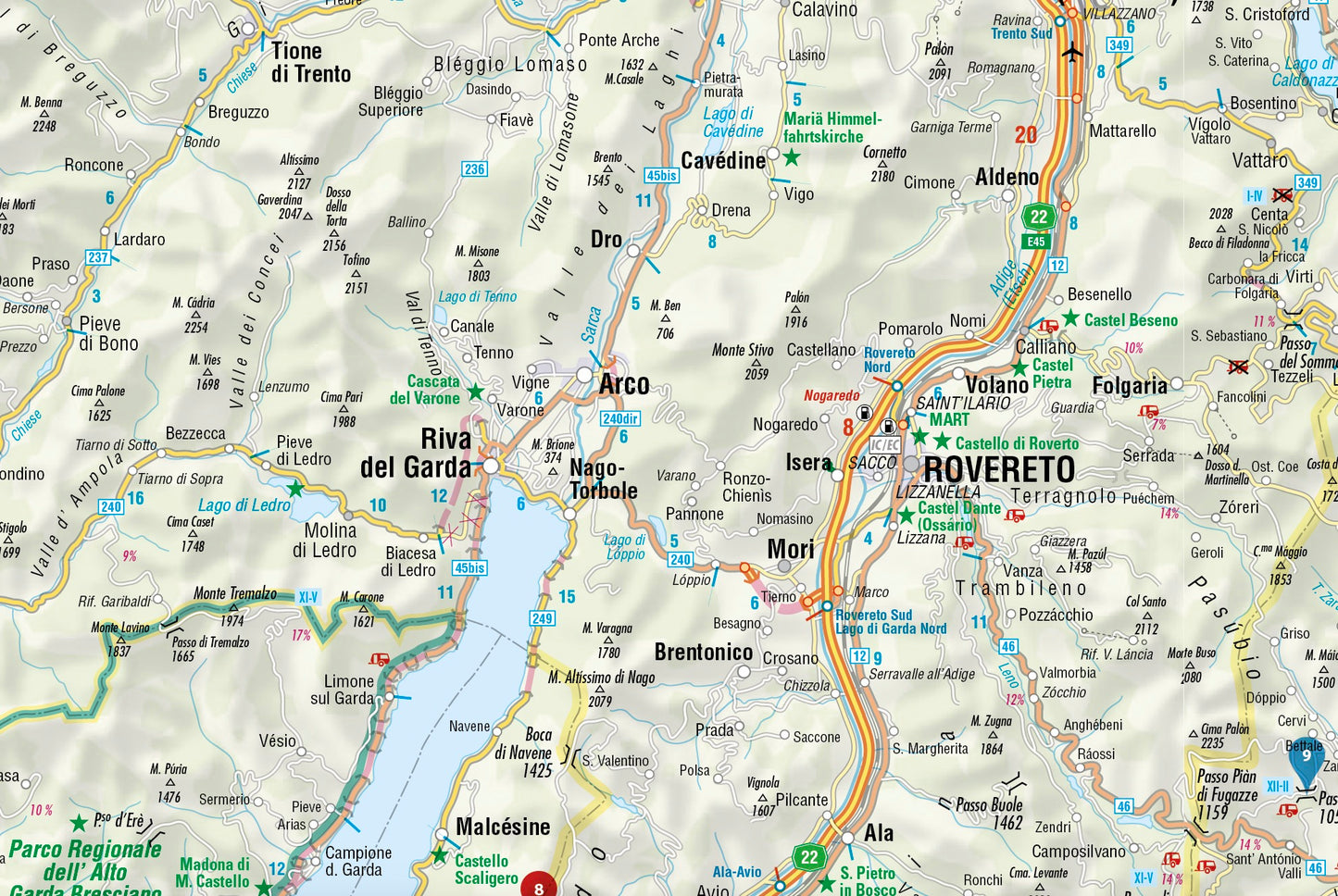 FolyMaps Karte Gardasee | Trentino