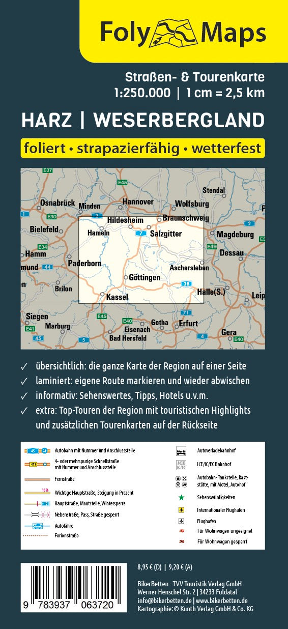 FolyMaps Karte Harz | Weserbergland