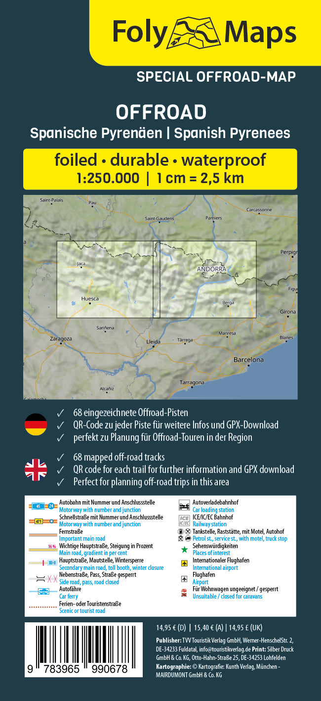 FolyMaps OFFROAD Karte Spanische Pyrenäen