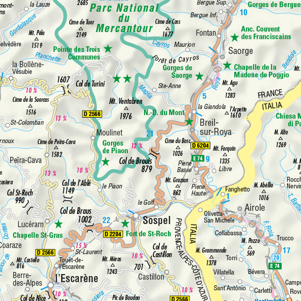 FolyMaps Motorradkarten SET Frankreich Süd