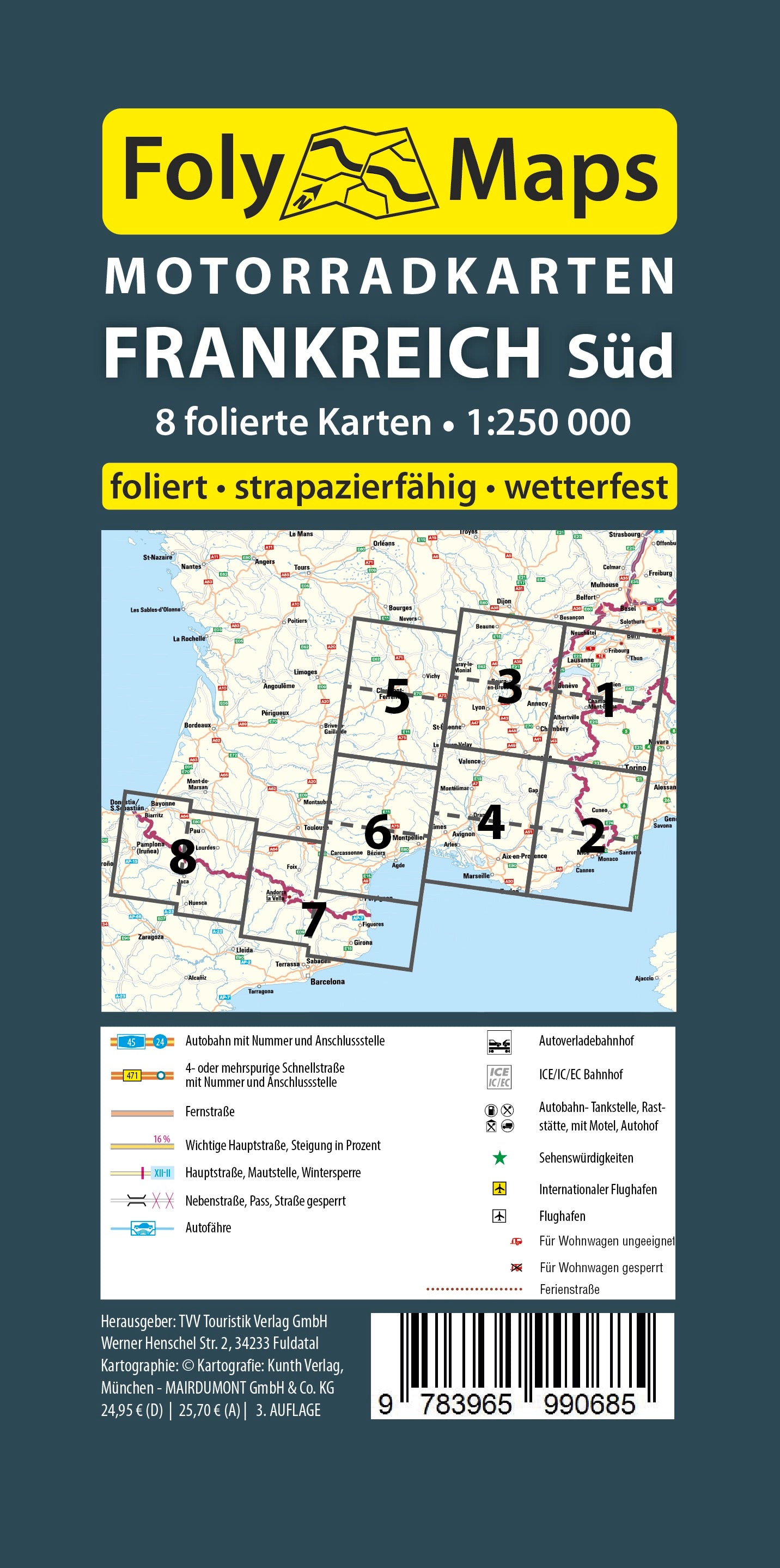 FolyMaps Motorradkarten SET Frankreich Süd