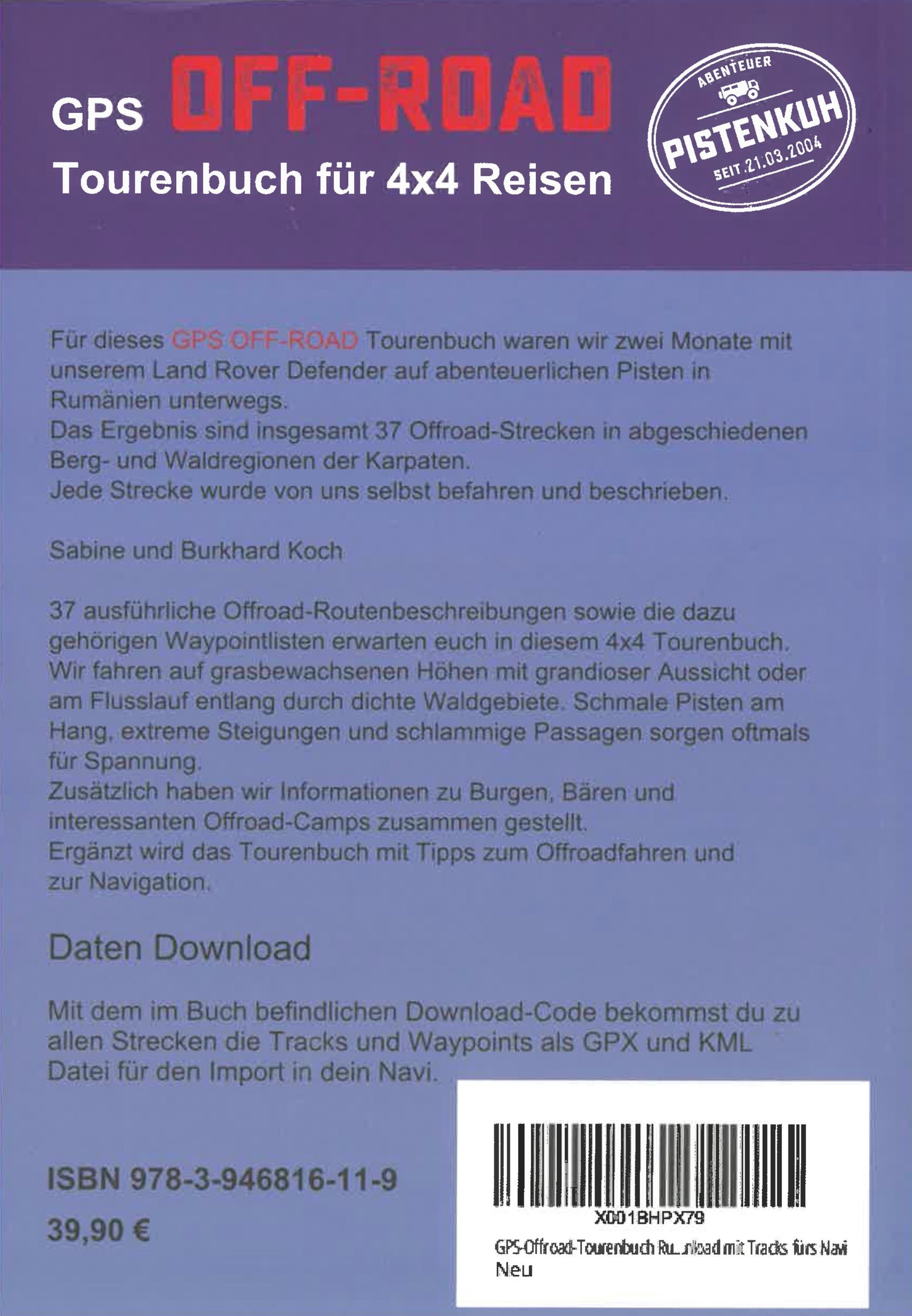 GPS Offroad Tourenbuch Rumänien